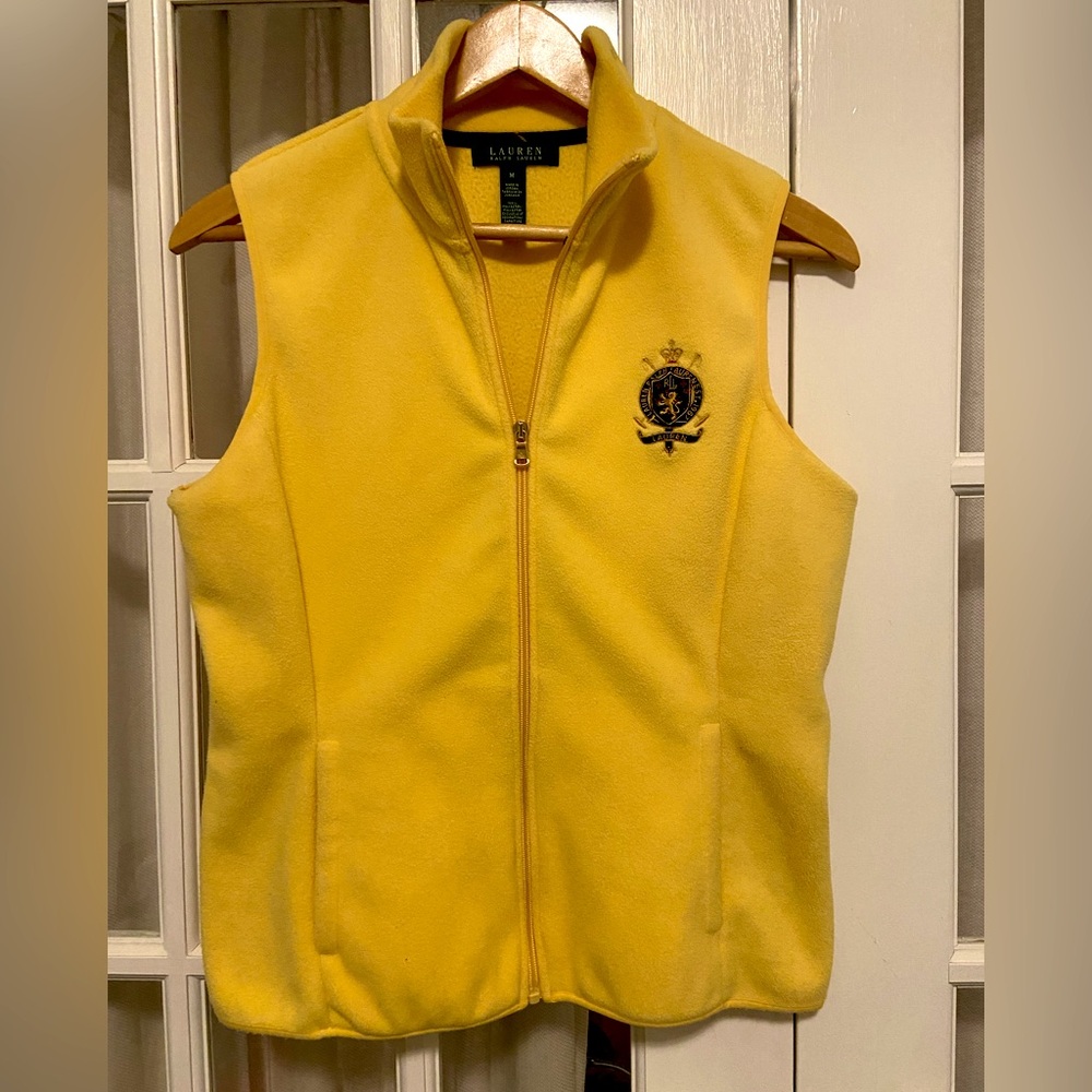 Vintage Ralph Lauren fleece zip up vest